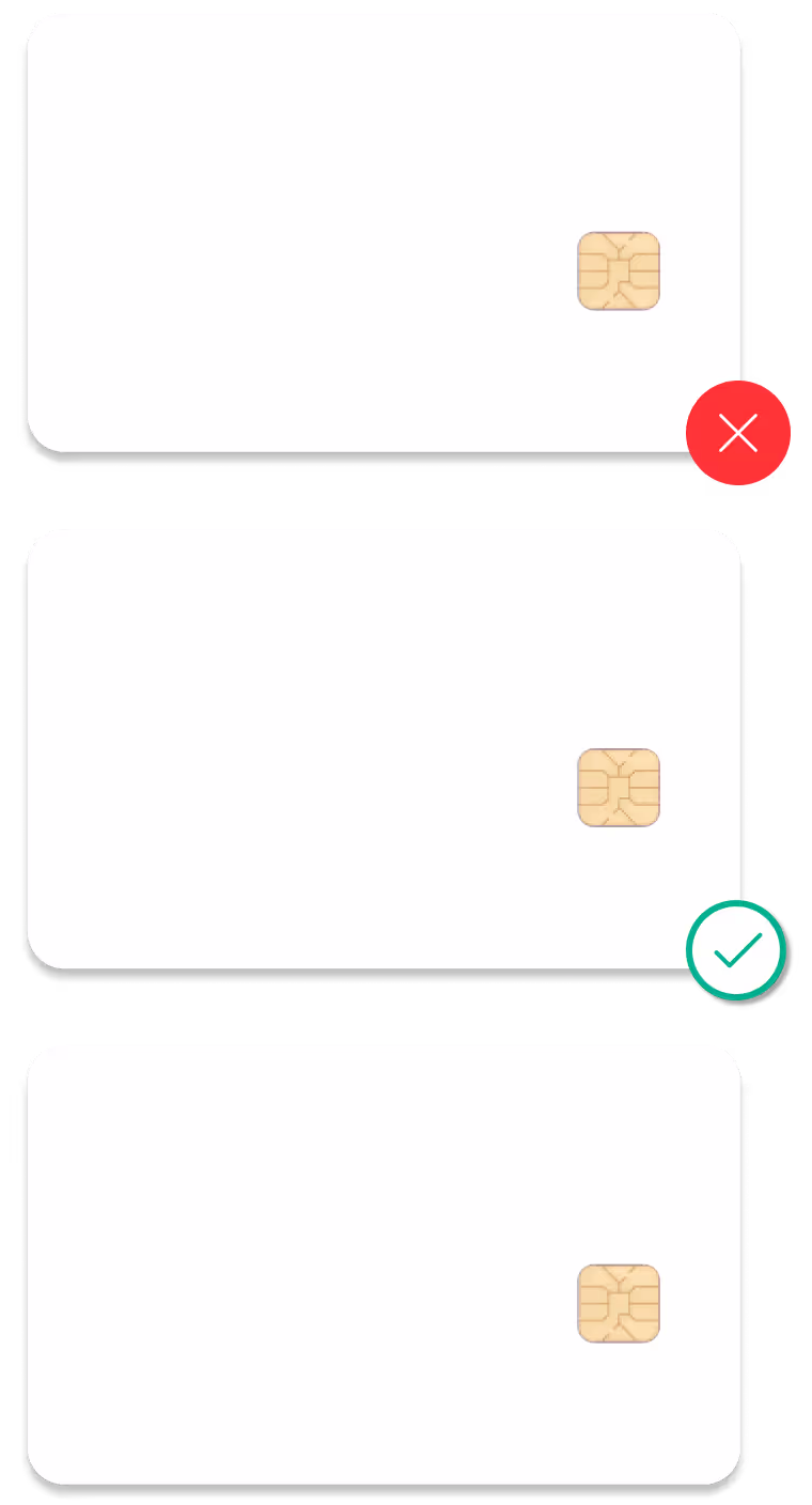 Credit cards illustrating payment failure and payment recovery
